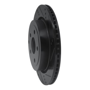 Chevrolet SS Brake Rotor (1) - Rear Right - R1 Concepts - Drilled & Slotted - Black - `08-`17